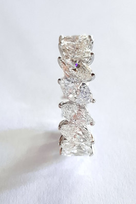  FEDINA CON DIAMANTI MARQUISE DI DIVERSE DIMENSIONI - MorinZamboni